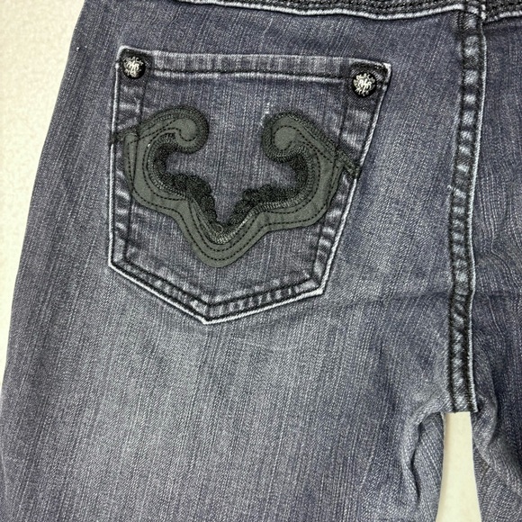 ReRock for Express jeans size 10/30 Skinny EUC dark wash. Deco pockets - Picture 5 of 12